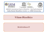 Vitum Bioethics – DB – Vertically integrated model for teaching the medical undergraduates